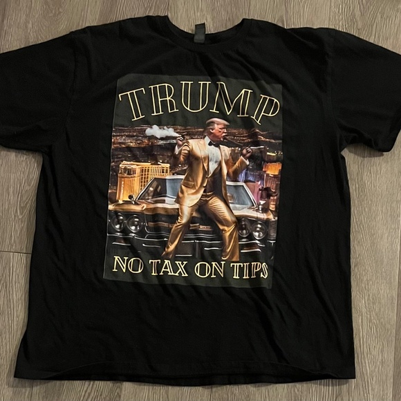 President Trump MAGA "No Tax on Tips" T-Shirt XL - Picture 1 of 4